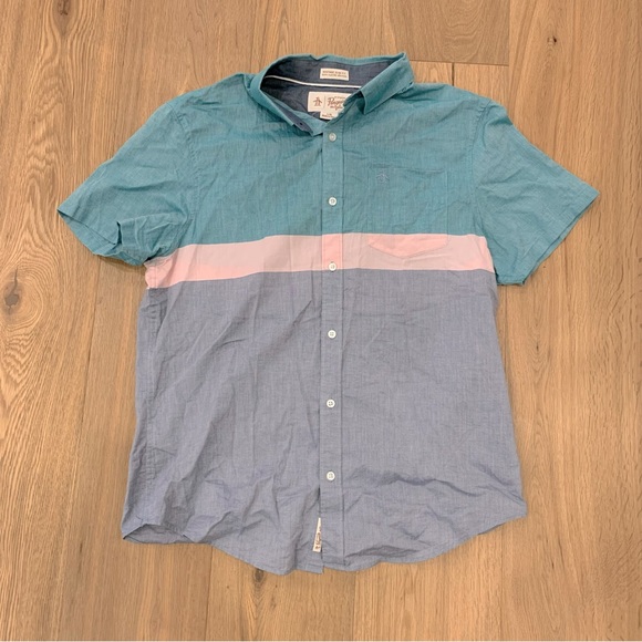 Penguin - BNWOT short sleeved collared linen shirt - Picture 1 of 6